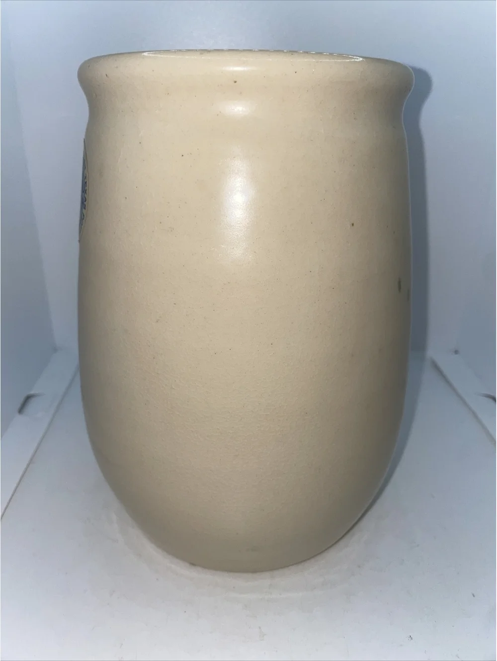 East Texas Pottery Floral Crock Vase Jar Hand Painted and Hand-Turned 6” Tall